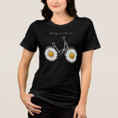 フラワーサイクル 女性用 抽象画 サイクリングTシャツ トライブレンドTシャツ (正面)