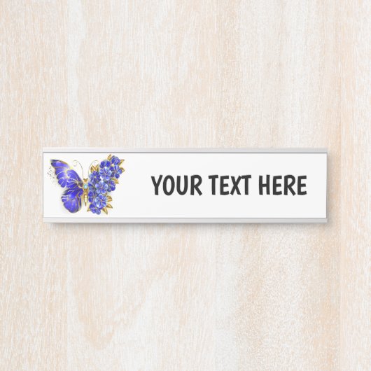 フラワーサファイアバタフライ サインプレート (正面)