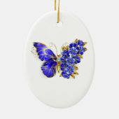 フラワーサファイアバタフライ セラミックオーナメント (裏面)
