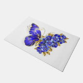 フラワーサファイアバタフライ ドアマット (アングル)