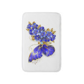 フラワーサファイアバタフライ バスマット (正面縦)