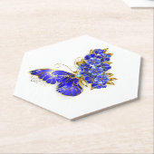 フラワーサファイアバタフライ ペーパーコースター (アングル)