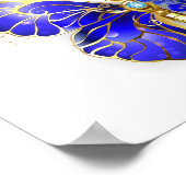 フラワーサファイアバタフライ ポスター (角)