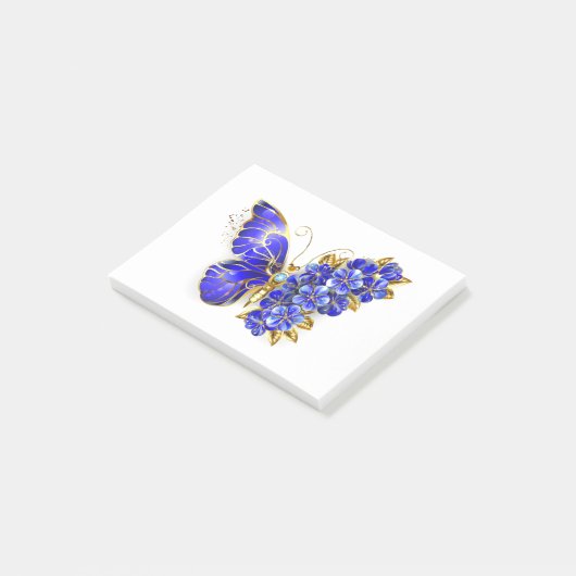 フラワーサファイアバタフライ ポストイット (アングル)