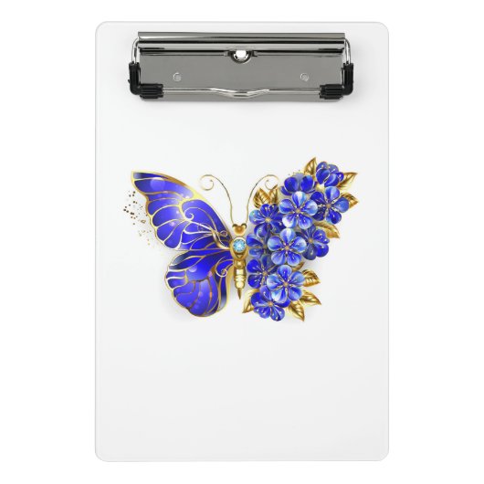 フラワーサファイアバタフライ ミニクリップボード (正面)