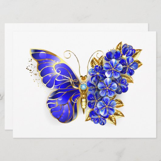 フラワーサファイアバタフライ メニュー (正面/裏面)