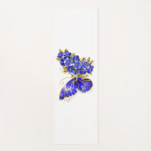 フラワーサファイアバタフライ ヨガマット (正面)