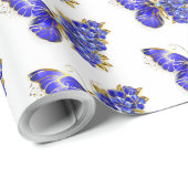 フラワーサファイアバタフライ ラッピングペーパー (ロールコーナー)