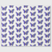 フラワーサファイアバタフライ ラッピングペーパー (フラット)