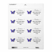 フラワーサファイアバタフライ ラベル (フルシート)