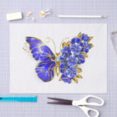 フラワーサファイアバタフライ 薄葉紙 (クラフト)