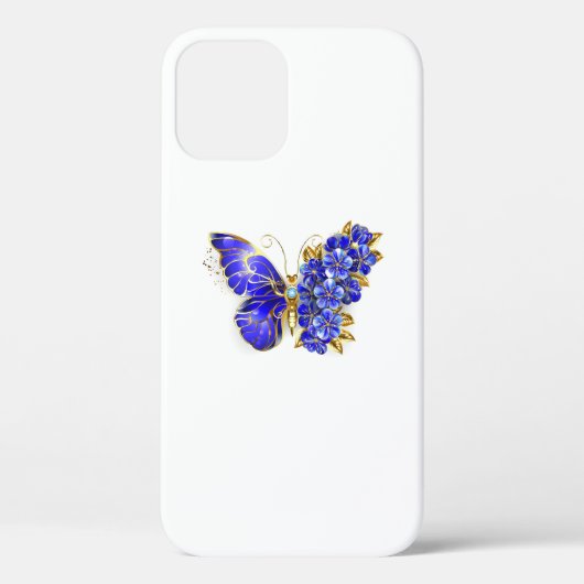 フラワーサファイアバタフライ Case-Mate iPhoneケース (裏面)