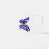 フラワーサファイアバタフライ iPhoneケース (裏面横)