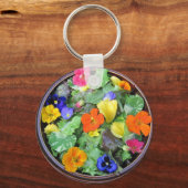 フラワーサラダキーチェーン キーホルダー (正面)