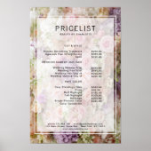 フラワーサロン料金表, サロン, 料金表 ポスター (正面)