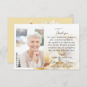 フラワーサンキューフォト悔やみや弔慰悲しみ損失カード (正面/裏面)