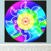 フラワーサンシャインストレッチキャンバスプリント キャンバスプリント (インサイチュ (ウッドフロア))