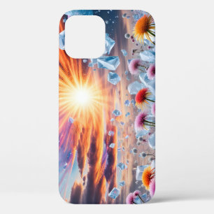フラワーサンセット iPhone 12 PROケース