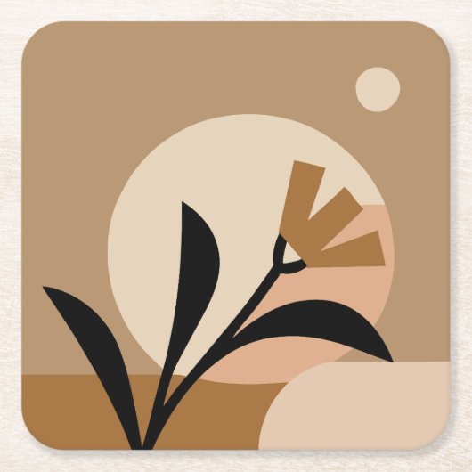 フラワーサンボホ スクエアペーパーコースター (正面)