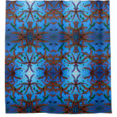 フラワーサーカスパターン シャワーカーテン (正面)