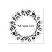 フラワーサークル2シルエットアートスタンプ ラバースタンプ (インプリント)