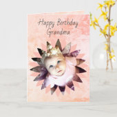 フラワーシェイプカスタムフォトパステルウォーターカラー カード (黄色い花)