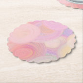 フラワーシェイプパステル紙コースター ペーパーコースター (アングル)