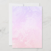 フラワーシェイプフォトパステルウォーターカラーテンプレート 招待状 (裏面)