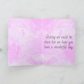 フラワーシェイプ カスタムフォト ピンク ウォーターカラー カード (内部)