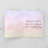 フラワーシェイプ カスタム フォト パステル ウォーターカラー カード (内部)