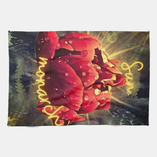 フラワーシェルパ毛布 キッチンタオル (横)