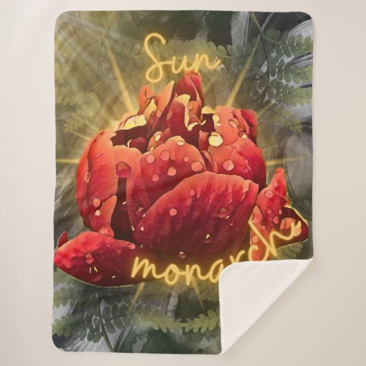 フラワーシェルパ毛布 シェルパブランケット (正面)