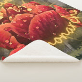 フラワーシェルパ毛布 シェルパブランケット (3/4)