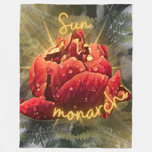 フラワーシェルパ毛布 フリースブランケット (正面)