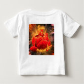 フラワーシェルパ毛布 ベビーTシャツ (裏面)