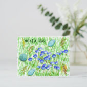 フラワーシダ絵画のカスタマイズ可能な葉書 ポストカード (スタンド正面)