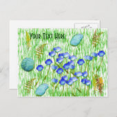 フラワーシダ絵画のカスタマイズ可能な葉書 ポストカード (正面/裏面)