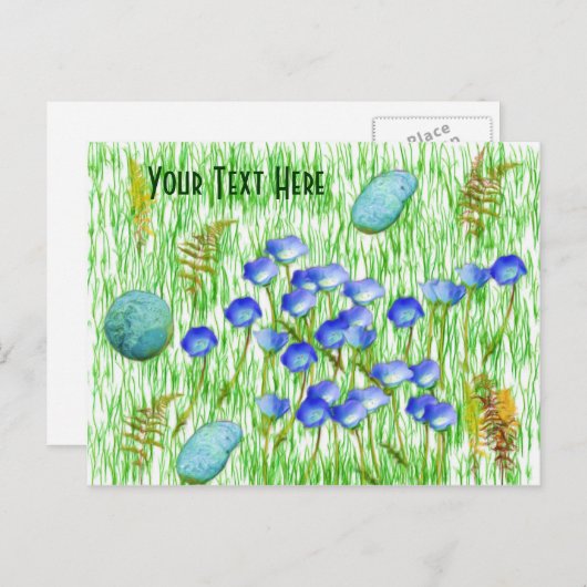 フラワーシダ絵画のカスタマイズ可能な葉書 ポストカード (正面/裏面)