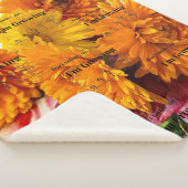 フラワーシャルパブランケット、ソフトフリーススロー シェルパブランケット (3/4)