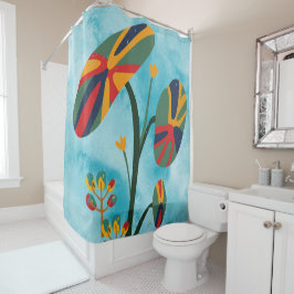 フラワーシャワーカーテン シャワーカーテン