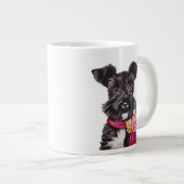フラワーシュナウザー ジャンボコーヒーマグカップ (正面右)