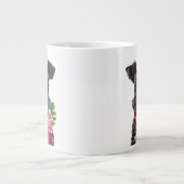 フラワーシュナウザー ジャンボコーヒーマグカップ (正面)