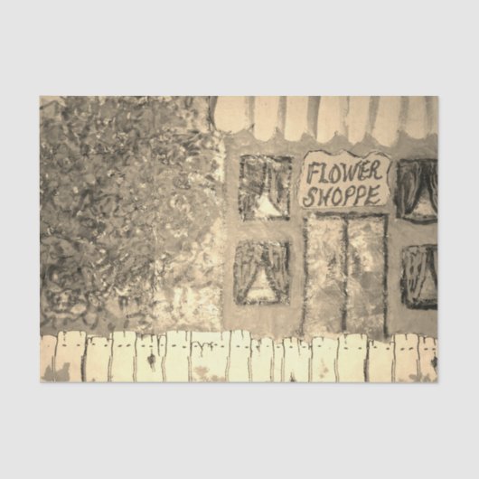 フラワーショップセピア 薄葉紙 (正面)