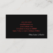 フラワーショップデリバリーフロリスト名刺 名刺 (裏面)