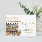 フラワーショップブライダルシャワーサンキューカード サンキューカード (スタンド正面)