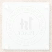 フラワーショー第1賞トロフィー賞受賞 ガラスコースター (裏面)