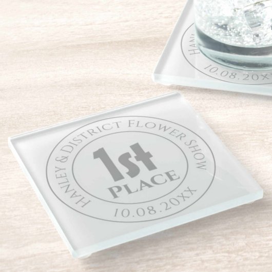 フラワーショー第1賞トロフィー賞受賞 ガラスコースター