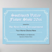 フラワーショー証明書ポスター ポスター (正面)