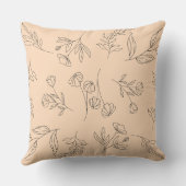 フラワーシルエットパターン クッション (裏面)