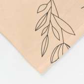 フラワーシルエットパターン フリースブランケット (角)